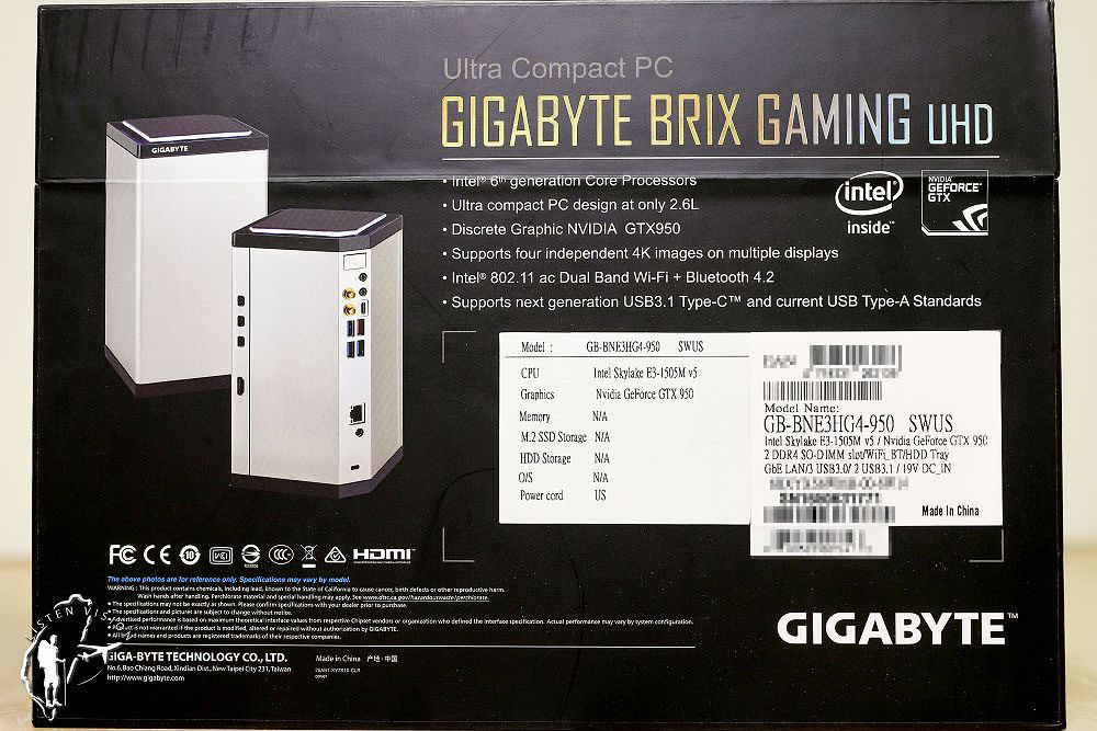 GIGABYTE BRIX Gaming UHD 迷你電競桌機的頂尖之作 GB-BNE3HG4-950